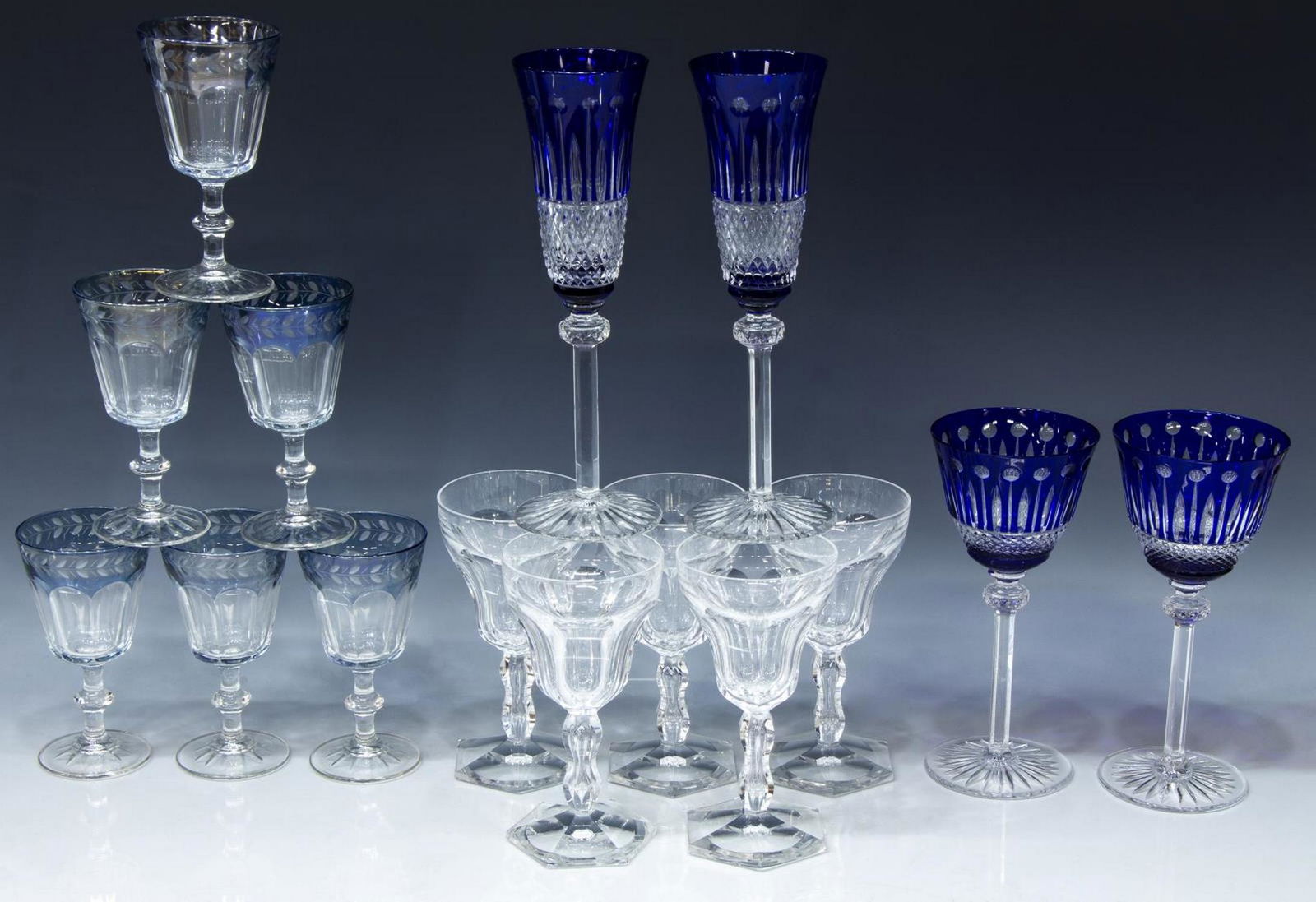 (15) COLLECTION OF ASSORTED CUT CRYSTAL STEMWARE (1 of 2)