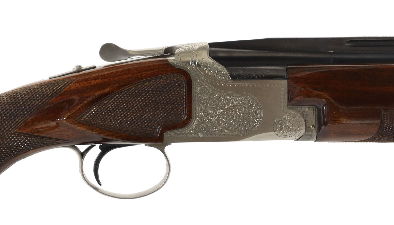 WINCHESTER M101 PIGEON GRADE .410 O/U SHOTGUN: Winchester Model 101 Pigeon Grade shotgun, ,410 gauge, over and under 30" vent rib barrels, white dot front and rear sights, skeet upper barrel, skeet lower barrel, 2.5" chamber, foliate engraved rece