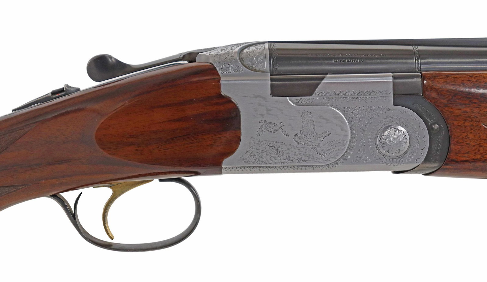 BERETTA S687 SILVER PIGEON O/U 12 GAUGE SHOTGUN: Beretta Model S687 Over/Under Silver Pigeon II shotgun, 12gauge Magnum 3" shells, 26" vent rib barrels, upper barrel is modified choke, lower barrel is improved cylinder choke, bead front sight, recei