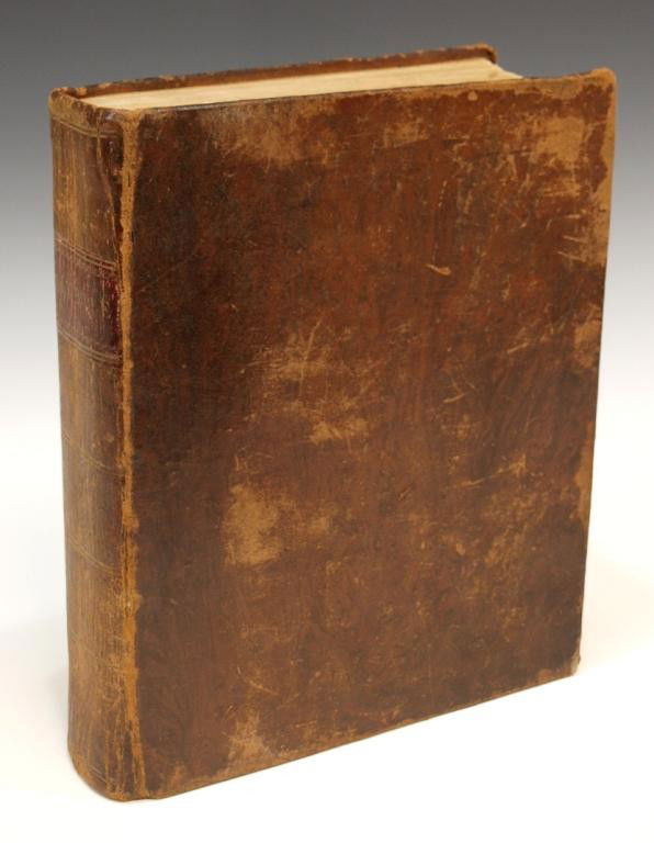 EARLY 19TH C. LEATHER BOUND FAMILY BIBLE: Early 19th c. leather bound family bible, "The Holy Bible: containing The old and new testament: Translated out of the original tongues, and with the former translations diligently compared and revise
