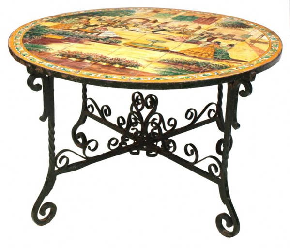 MENSAQUE RODRIGUEZ TILE TOP & IRON TABLE, SPAIN Jan 02, 2011 Austin