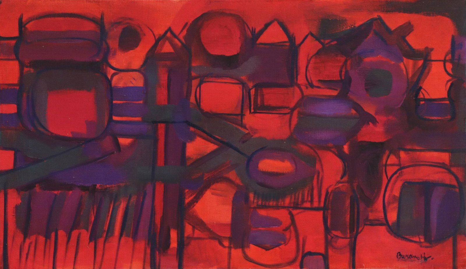 MORT BARANOFF (TX, 1932-1978) ABSTRACT PAINTING (1 of 4)