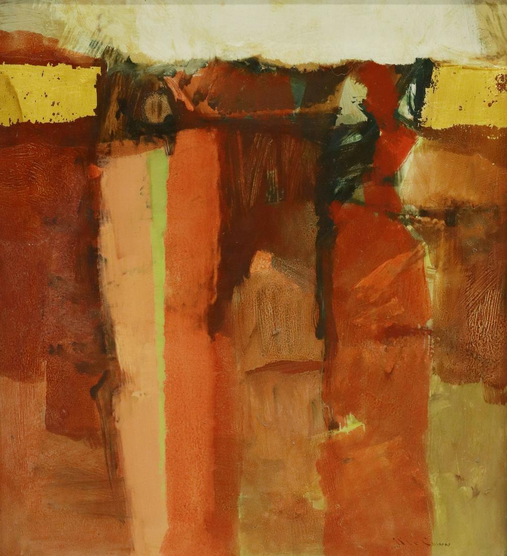 WALTER McCOWN (TX, 1932-1994) MIXED MEDIA PAINTING (1 of 4)