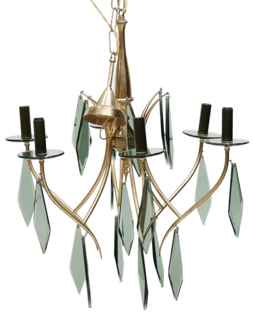 ITALIAN MID-CENTURY MODERN 6-LIGHT CHANDELIER (1 of 2)