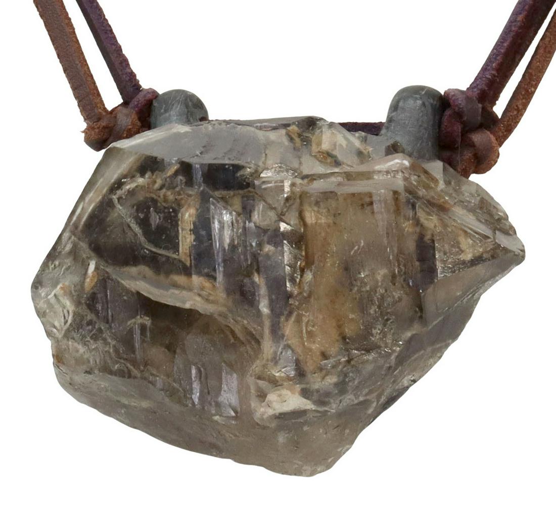 ANOTHAI HANSEN STATEMENT NECKLACE, SMOKEY QUARTZ (1 of 4)
