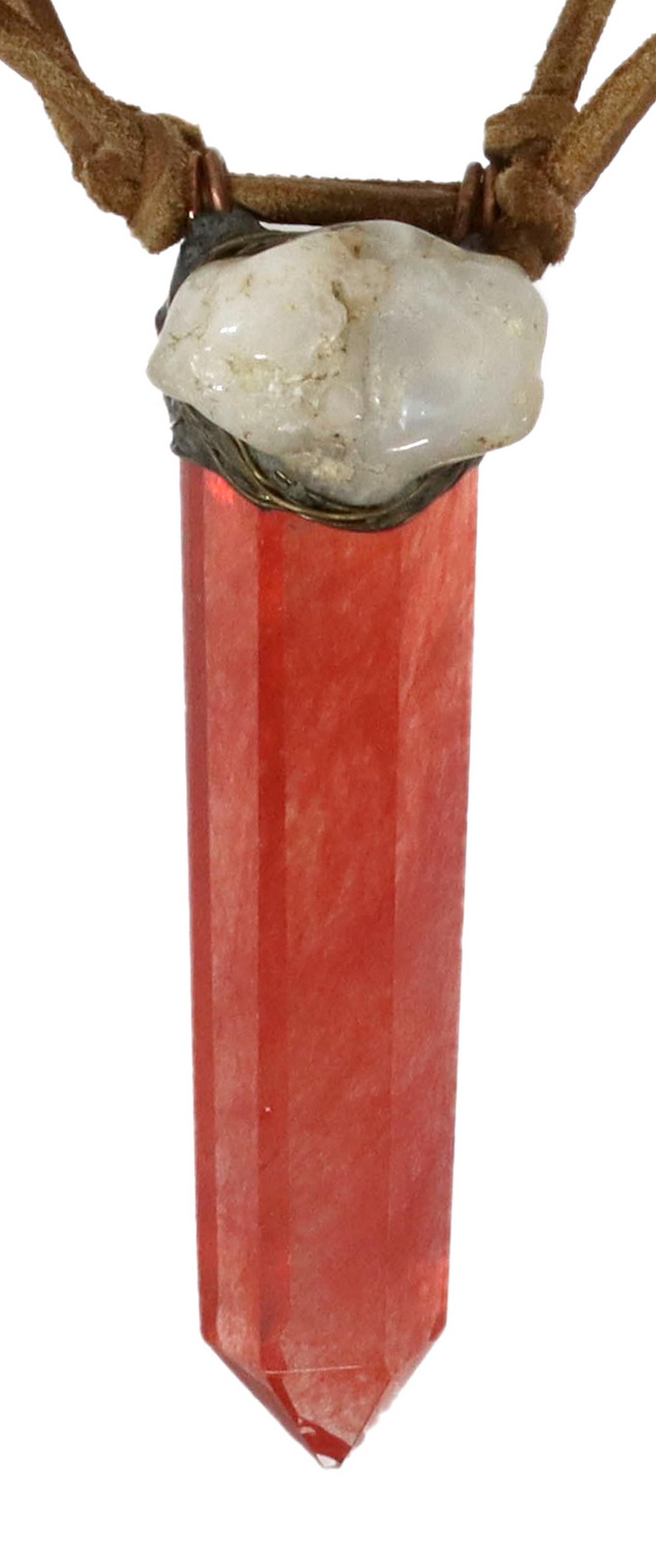 ANOTHAI HANSEN STATEMENT NECKLACE,RED CRYSTAL WAND (1 of 5)