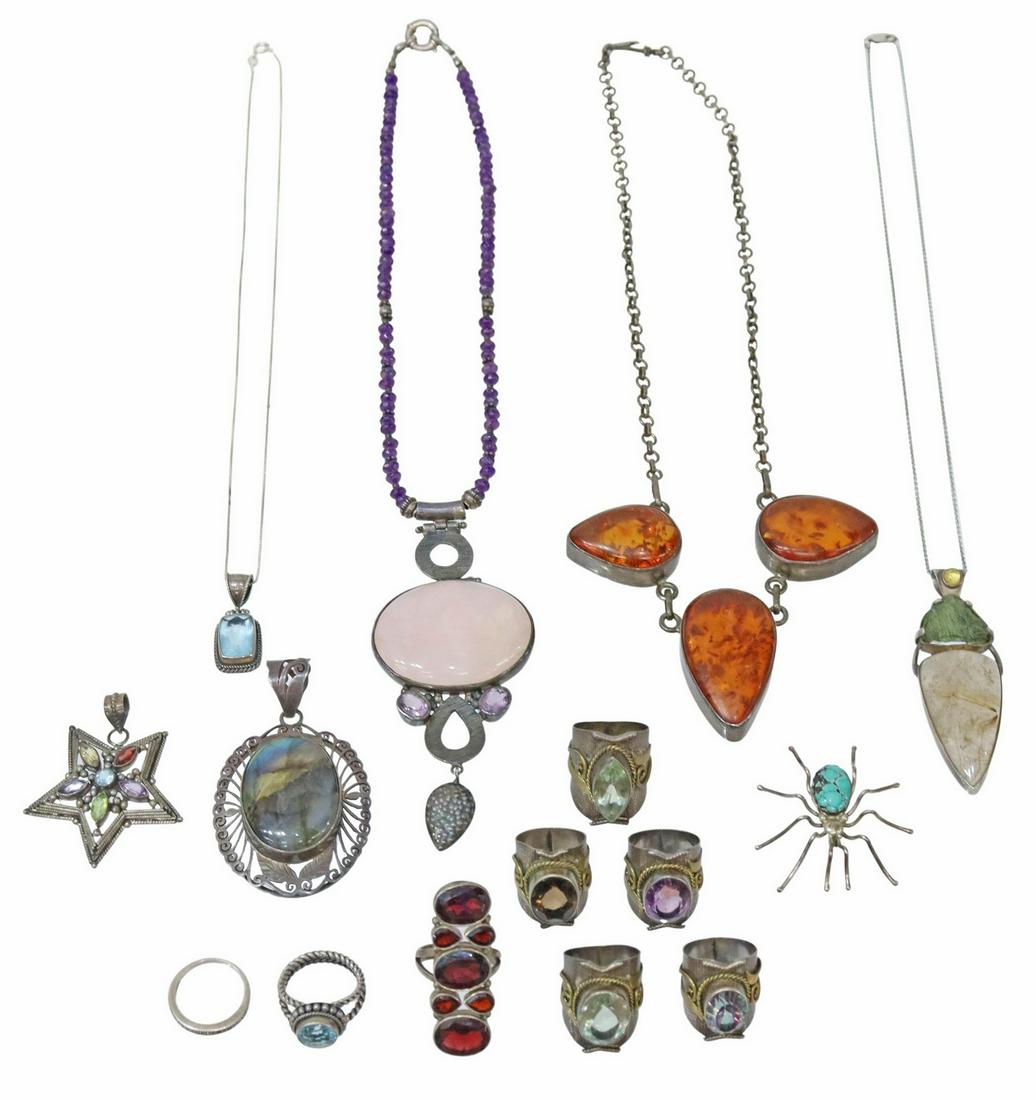 (LOT) LARGE COLLECTION OF 925 STERLING JEWELRY (1 of 5)