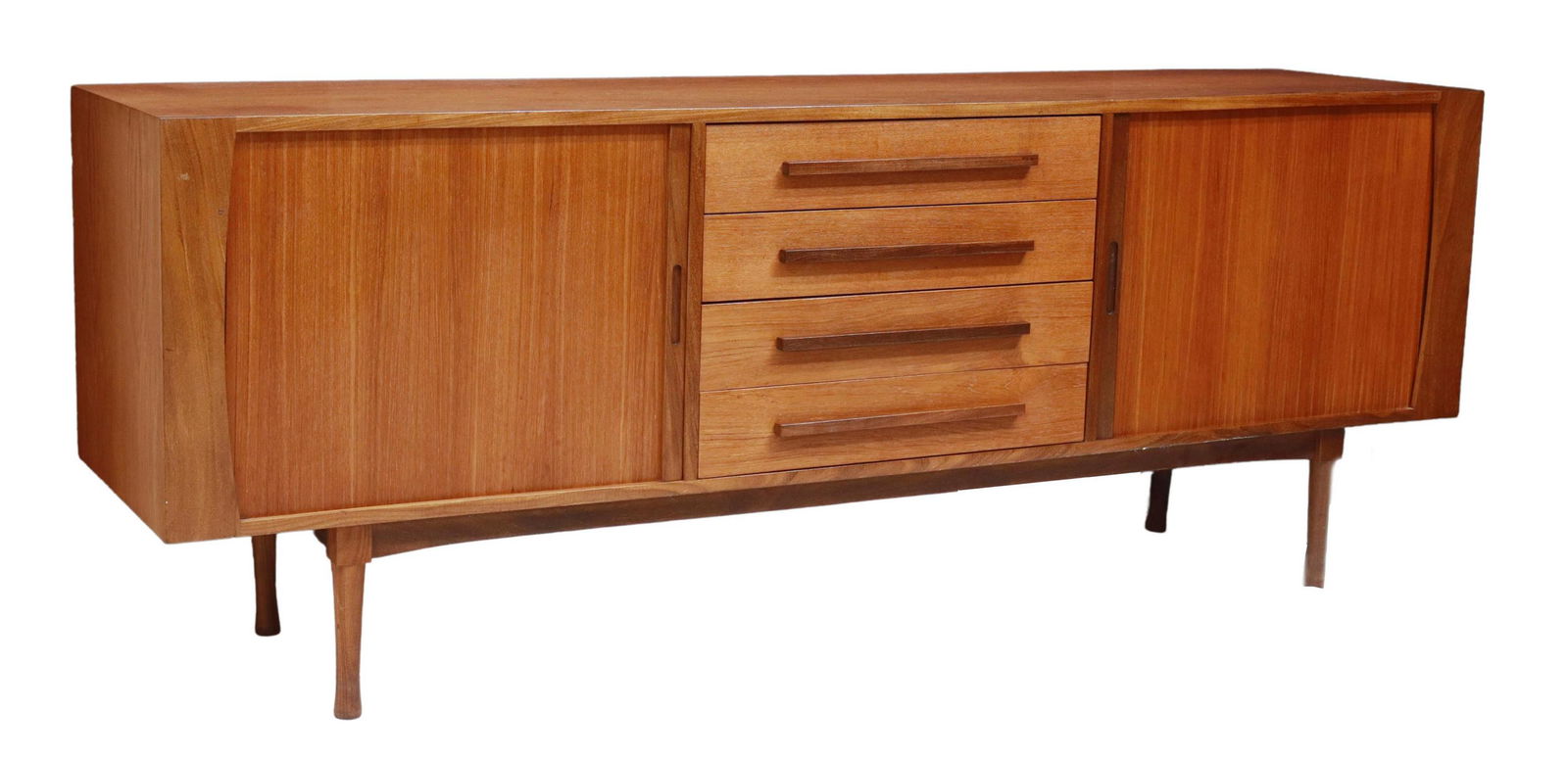 MID-CENTURY MODERN TEAK TAMBOUR DOOR SIDEBOARD (1 of 6)