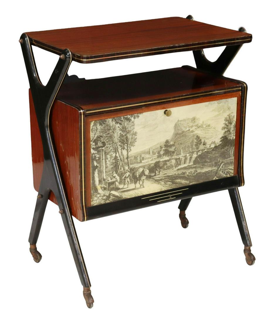 FORNASETTI STYLE ITALIAN MID-CENTURY BAR CABINET (1 of 5)