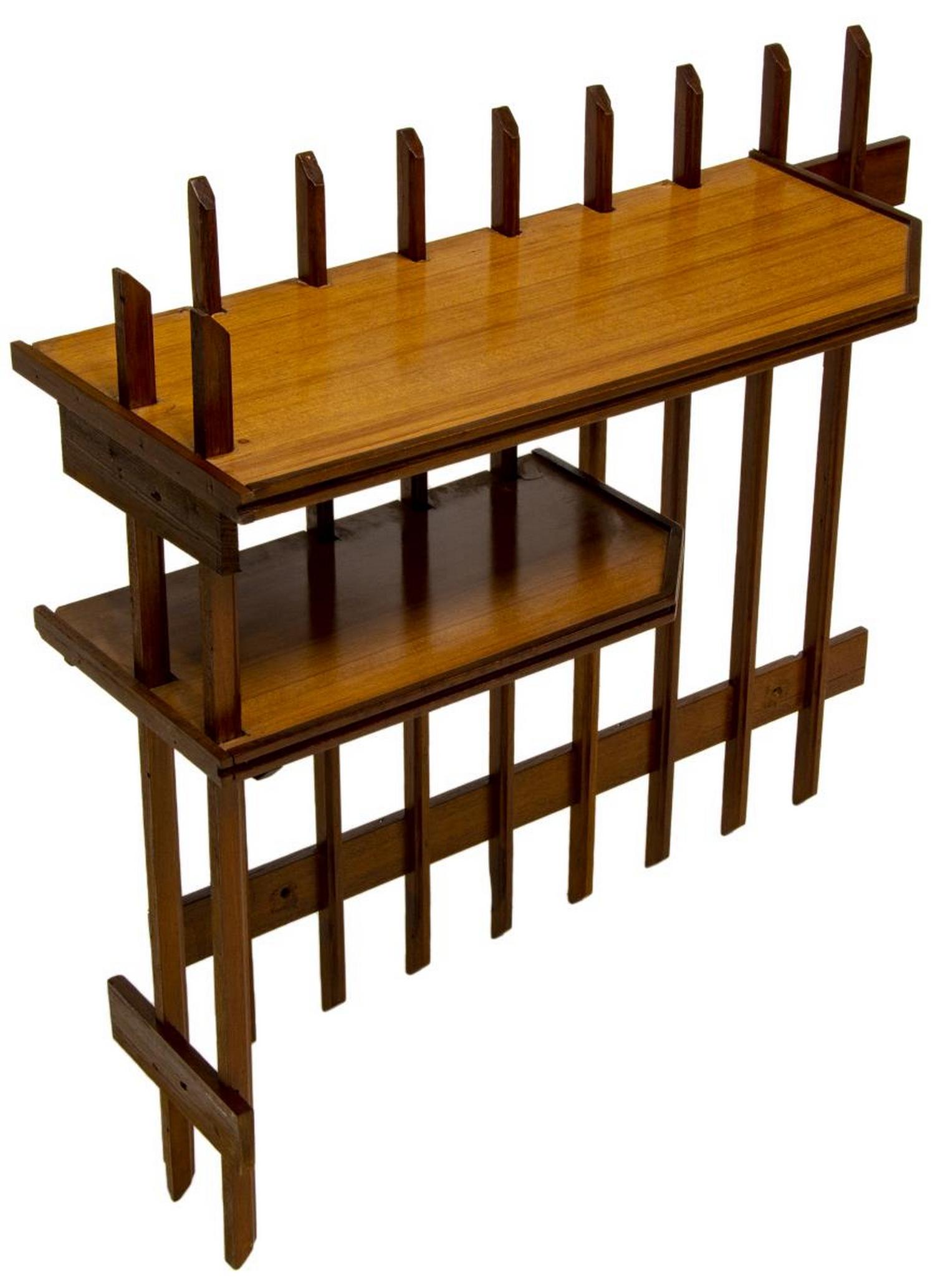 ITALIAN MID-CENTURY MODERN SLATTED WALL SHELF (1 of 2)