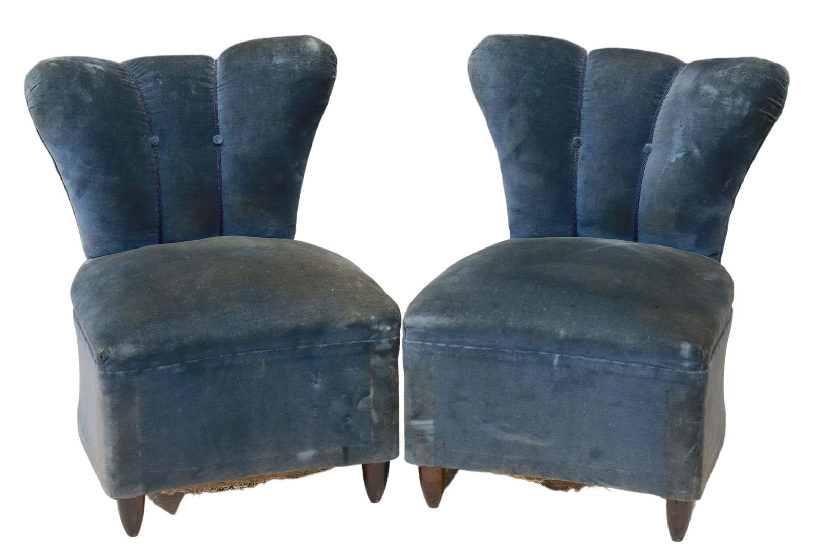 (2) ULRICH STYLE ITALIAN MID-CENTURY LOW CHAIRS (1 of 3)