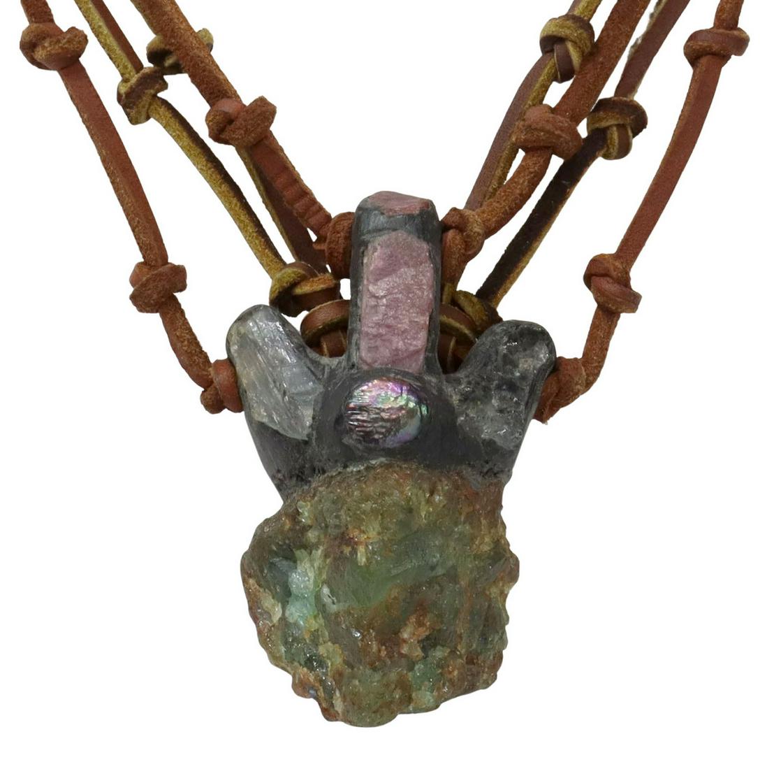 ANOTHAI HANSEN STATEMENT NECKLACE, RAW GEMSTONE (1 of 4)