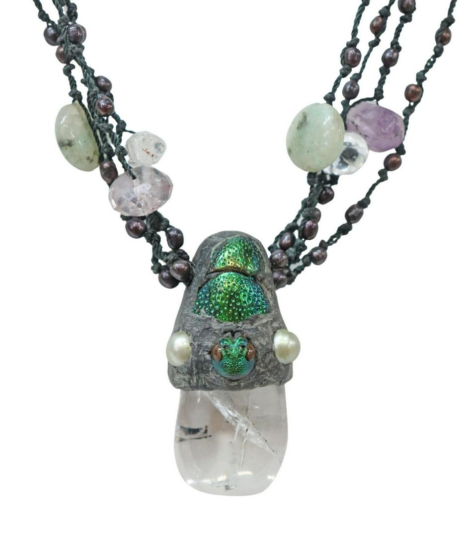 ANOTHAI HANSEN MULTI-STONE & CRYSTAL NECKLACE (1 of 4)