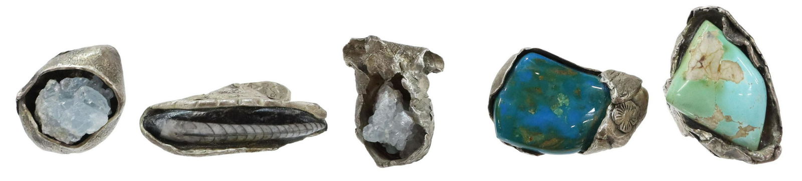 (5) ARTISAN 960 & SILVER TONE STATEMENT RINGS (1 of 4)