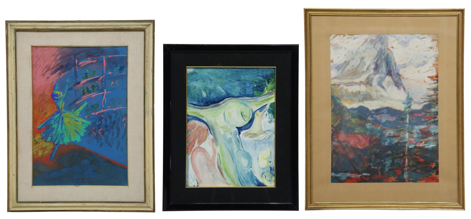 (3) FRAMED MODERN PAINTINGS (1 of 6)