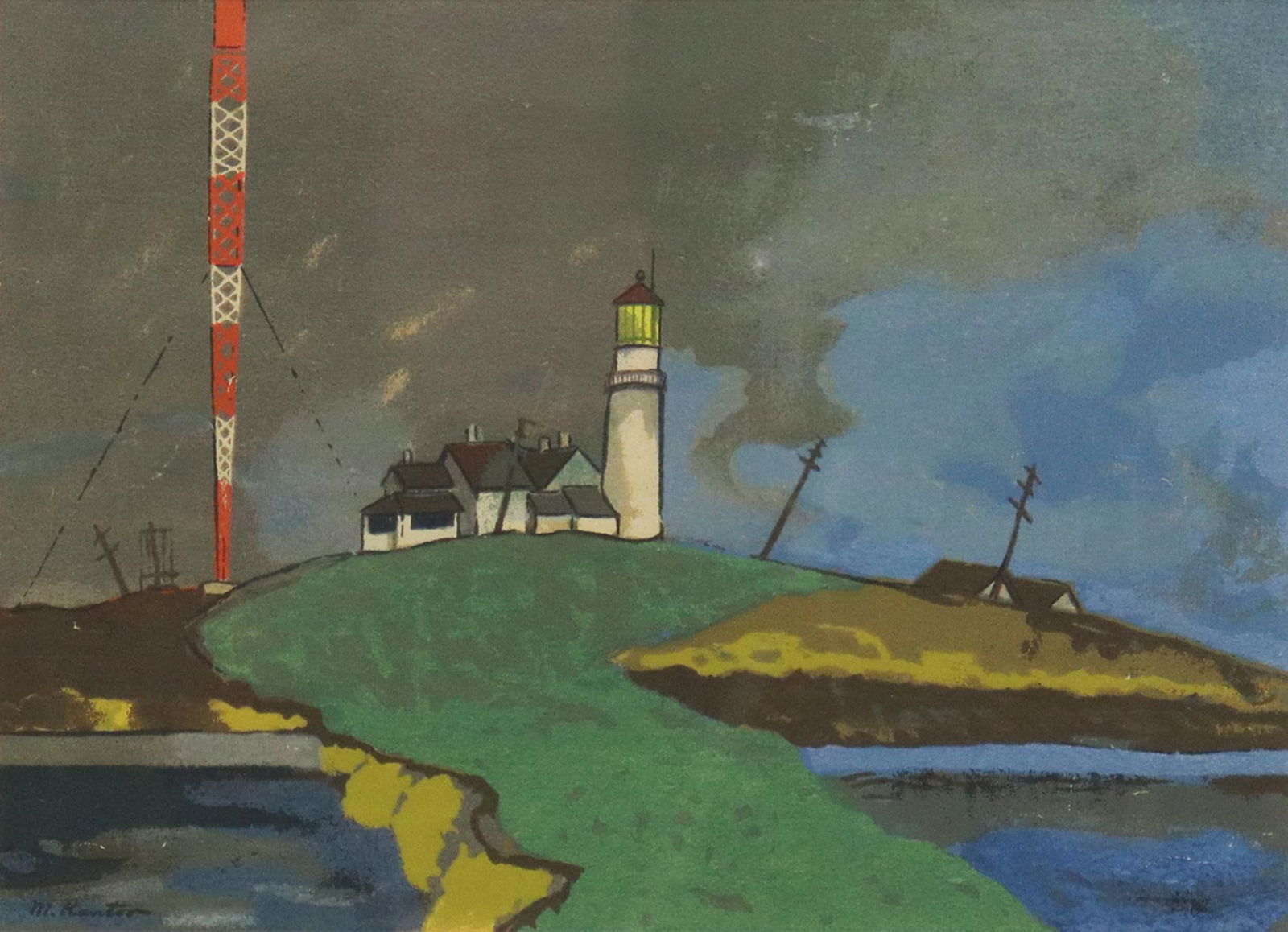 MORRIS KANTOR (1896-1974) LIGHTHOUSE SERIGRAPH (1 of 4)