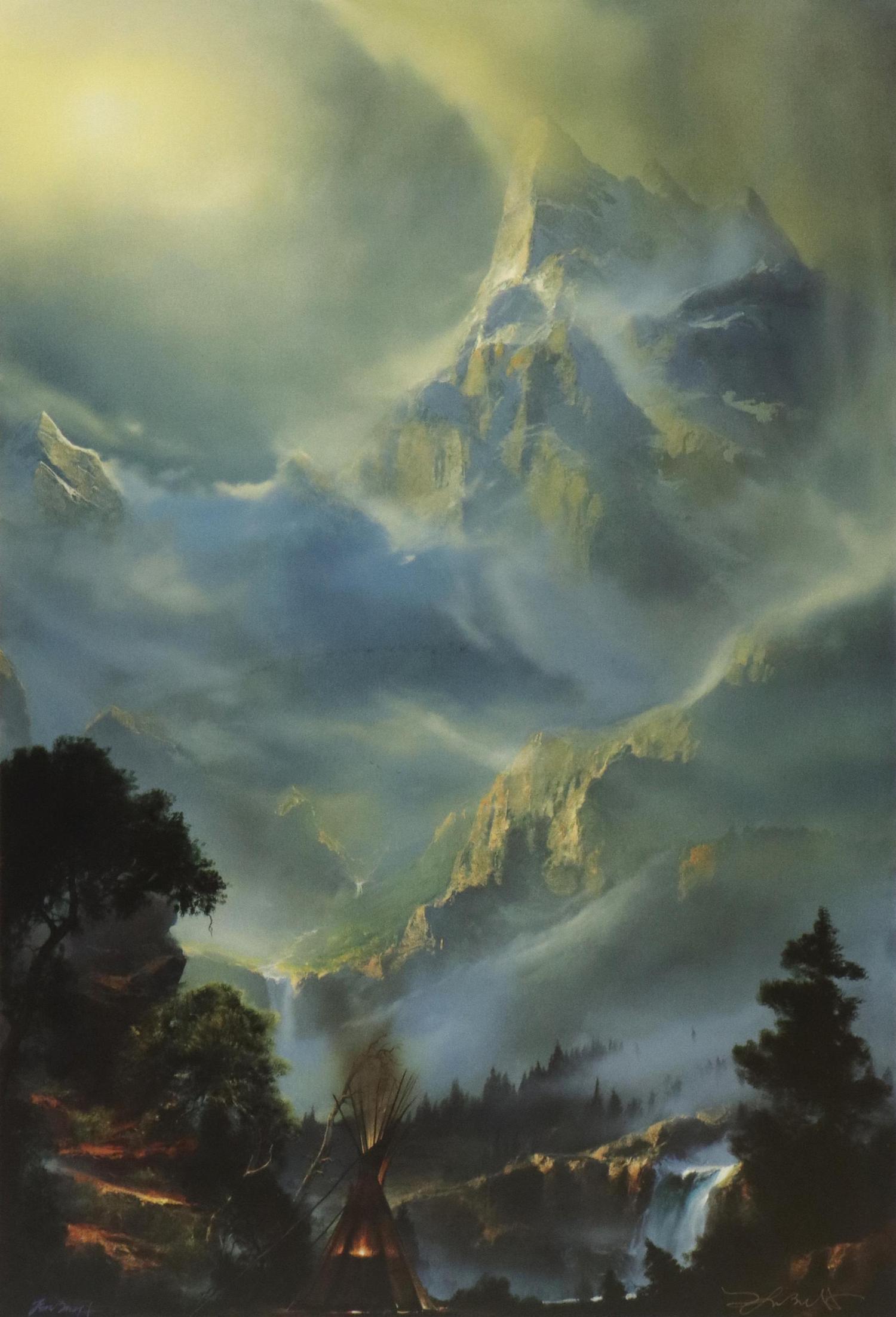 DALE TERBUSH (B.1948) SIGNED LANDSCAPE PRINT (1 of 5)