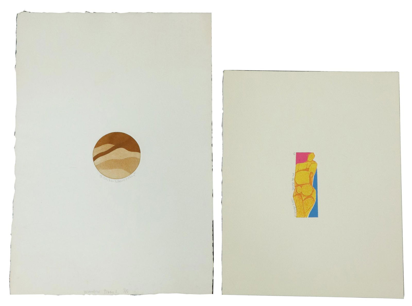 2) CONTEMPORARY INTAGLIO PRINTS ROMANO & NAWROCKI (1 of 5)