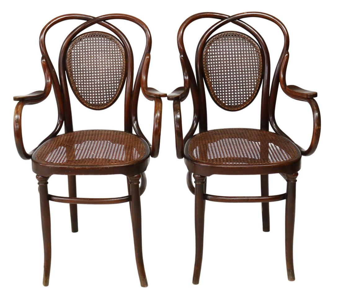 (2) JACOB & JOSEF KOHN BENTWOOD ARMCHAIRS (1 of 2)