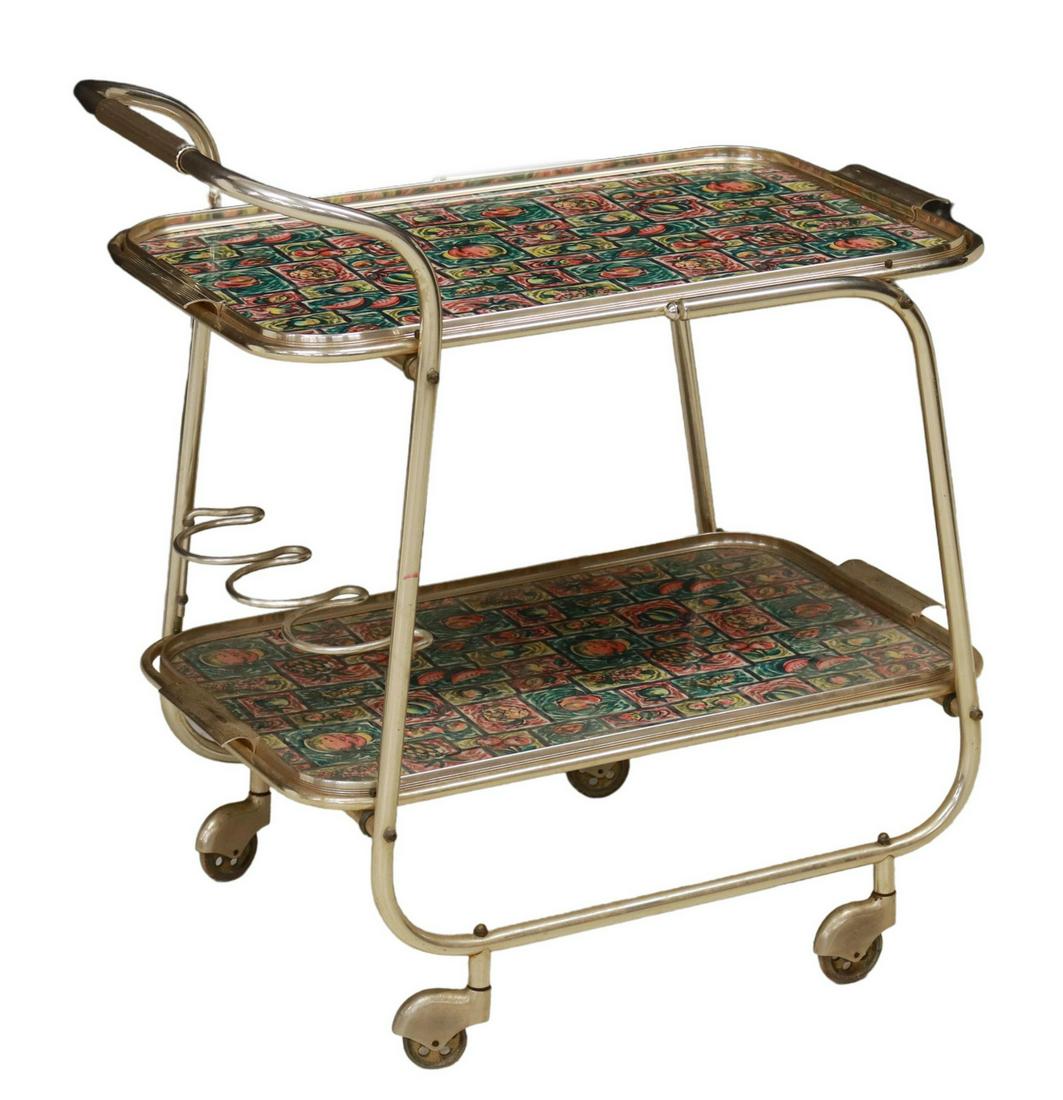 ITALIAN MID-CENTURY MODERN TRAY-TOP BAR CART (1 of 4)