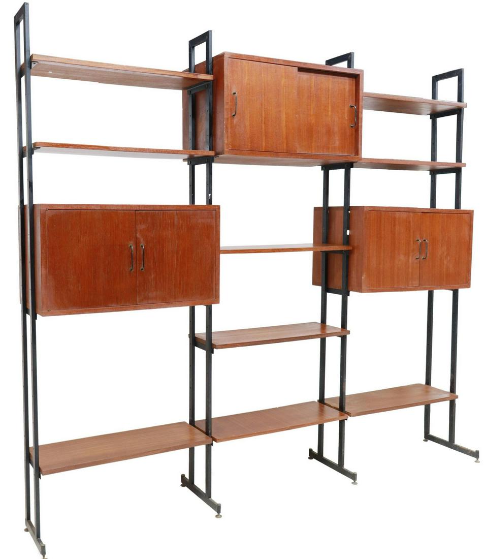 ITALIAN MID-CENTURY MODERN TEAK MODULAR BOOKCASE (1 of 4)