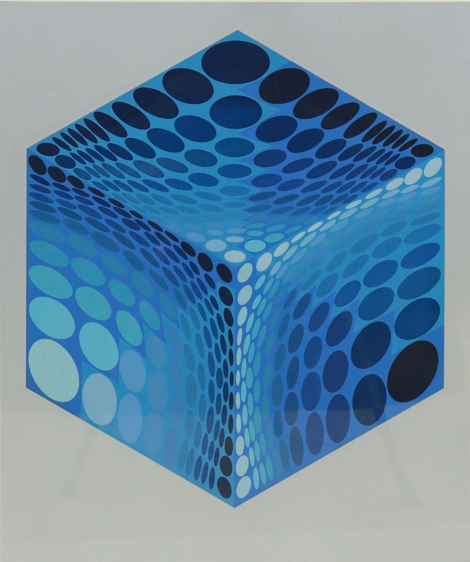 VICTOR VASARELY (1906-1997) OP ART SERIGRAPH (1 of 4)
