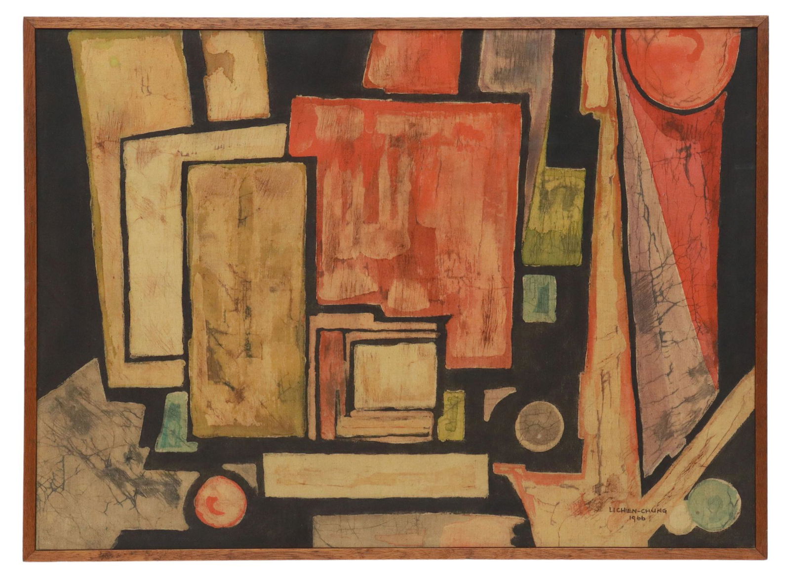 LI CHIEN-CHUNG (B.1923) ABSTRACT PAINTING, 1966 (1 of 3)