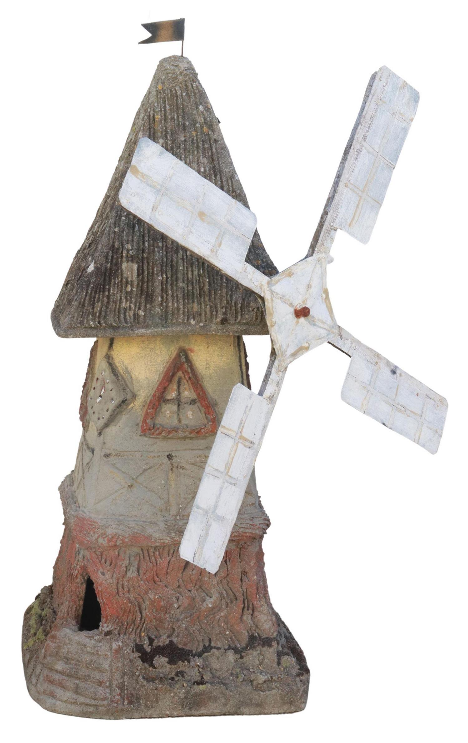 FRENCH CAST STONE GARDEN SCULPTURE WINDMILL (1 of 3)
