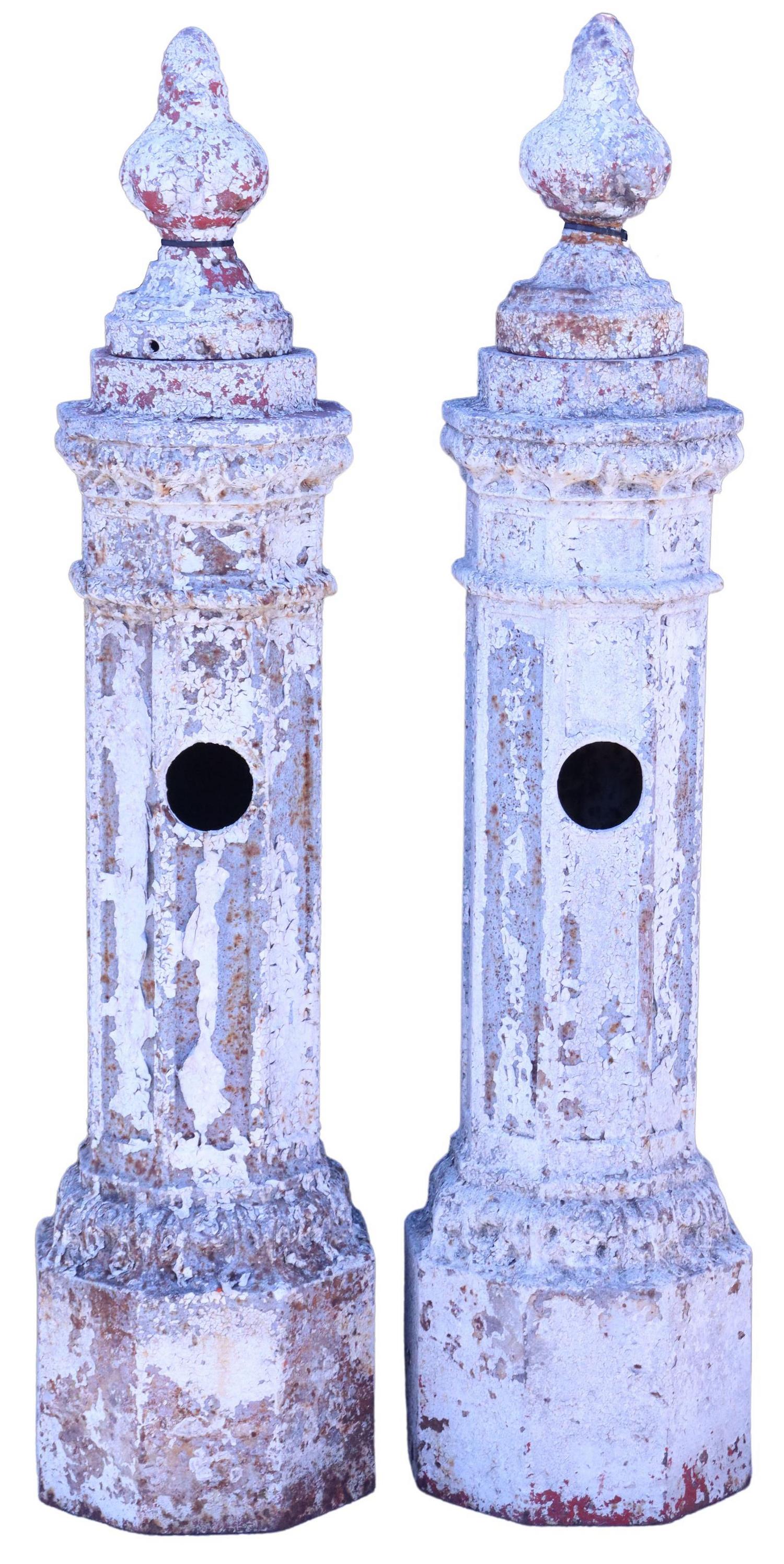 (2) CAST IRON OCTAGONAL COLUMN-FORM BOLLARDS (1 of 2)