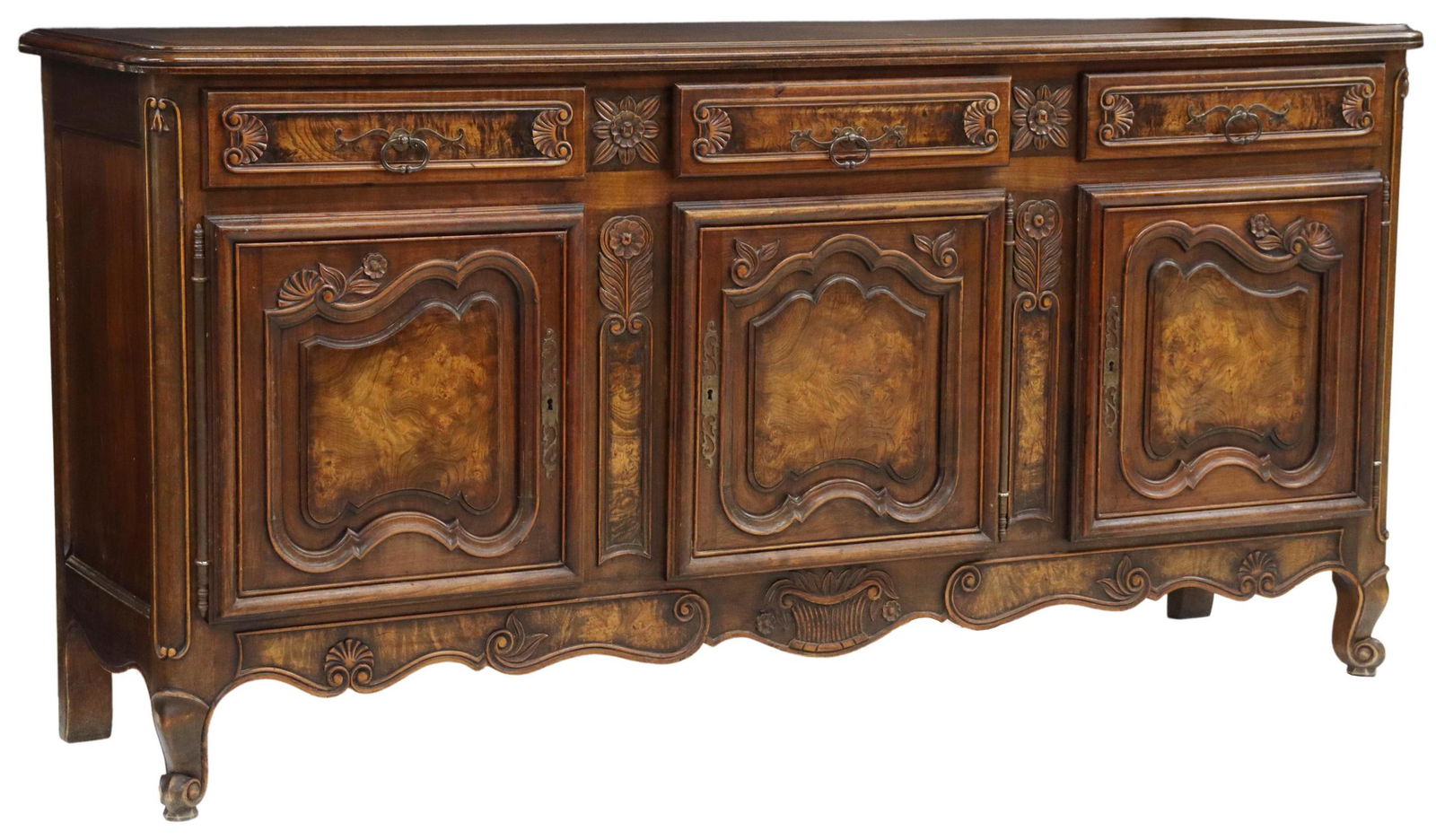 FRENCH PROVINCIAL LOUIS XV STYLE SIDEBOARD (1 of 6)