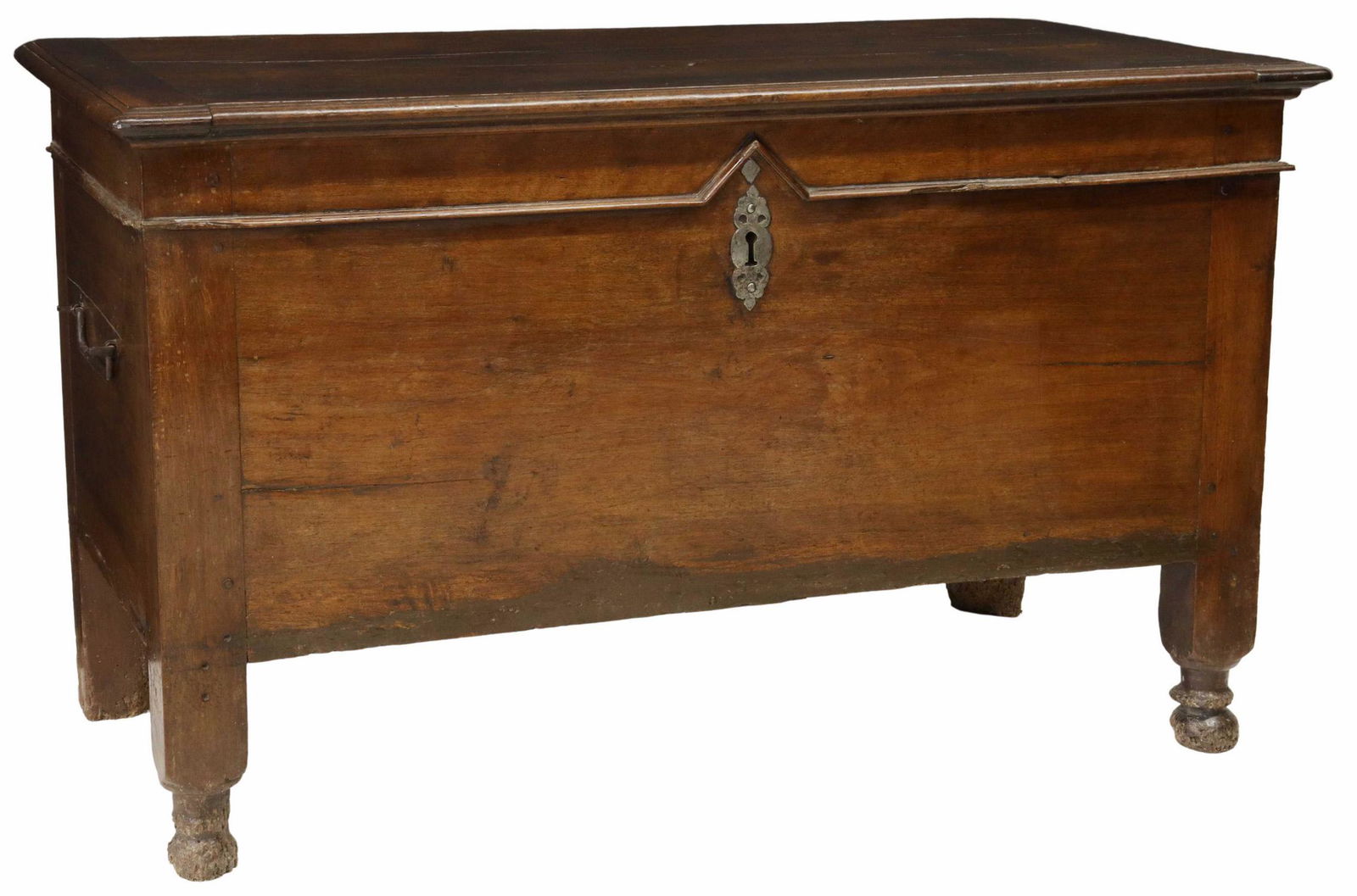 FRENCH PROVINCIAL OAK TRUNK, LATE 18TH C. (1 of 5)