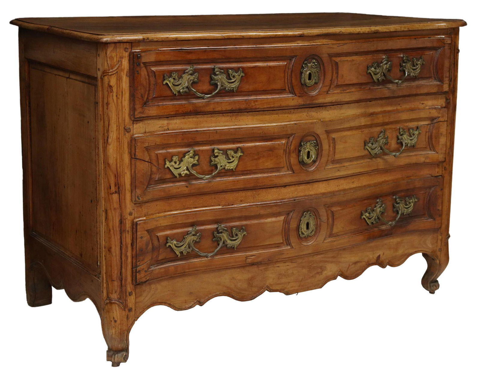 FRENCH LOUIS XV STYLE THREE-DRAWER COMMODE (1 of 5)