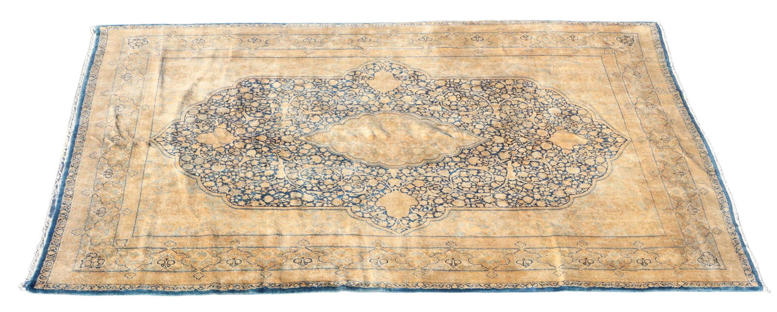 HAND-TIED PERSIAN KERMAN RUG, 13'3" X 9'6" (1 of 4)