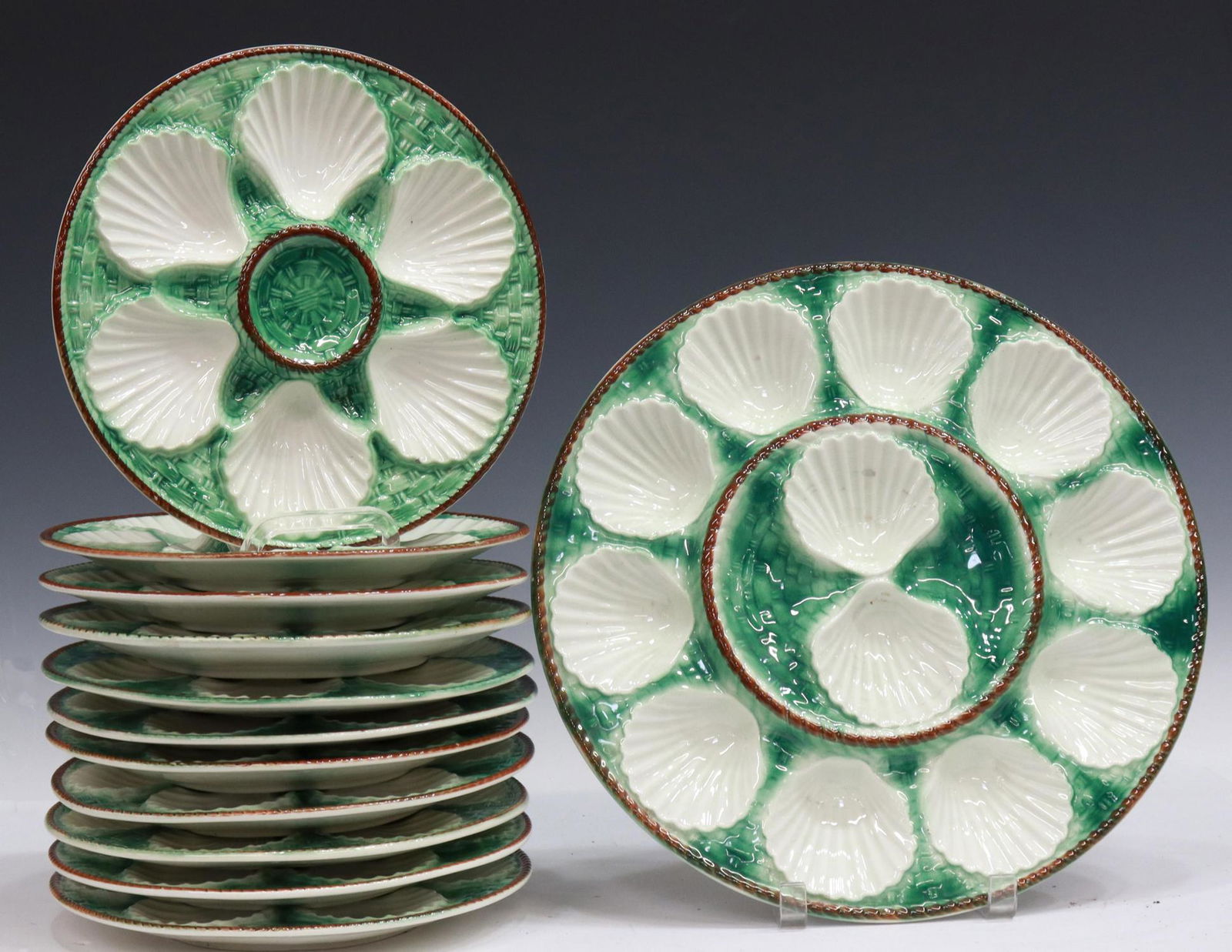 (12) FRENCH LONGCHAMP FAIENCE OYSTER SERVICE (1 of 4)