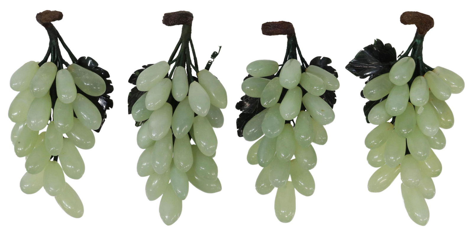 (4) CHINESE CARVED JADE GRAPE CLUSTERS (1 of 3)