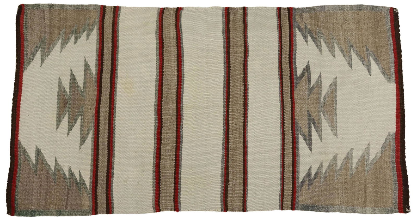 NAVAJO DOUBLE SADDLE BLANKET, EARLY 20TH C. (1 of 3)