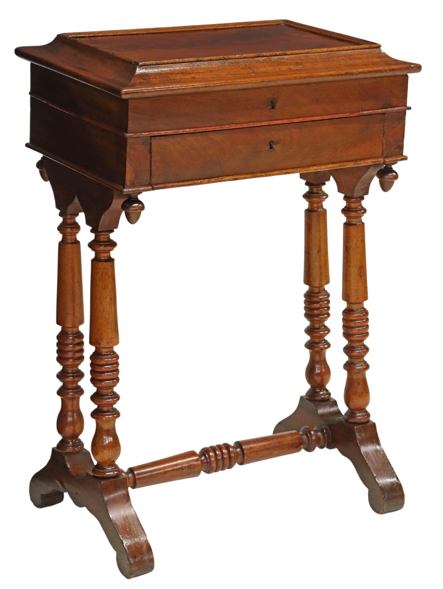 FRENCH LOUIS PHILIPPE MAHOGANY TRAVAILLEUSE (1 of 8)