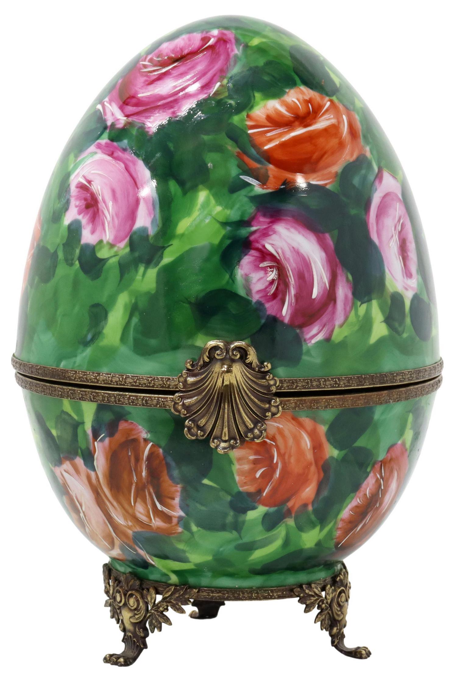 FRENCH LIMOGES PORCELAIN EGG-FORM TABLE BOX (1 of 7)