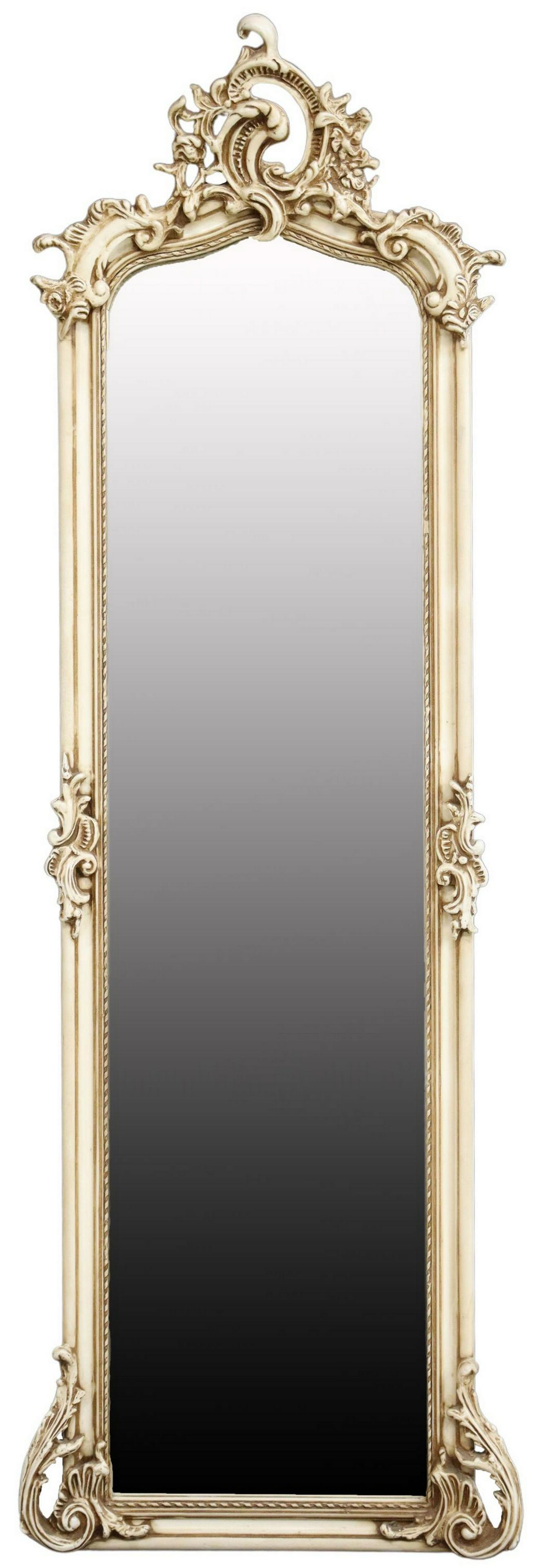 FRENCH LOUIS XV STYLE PAINTED WALL MIRROR (1 of 4)