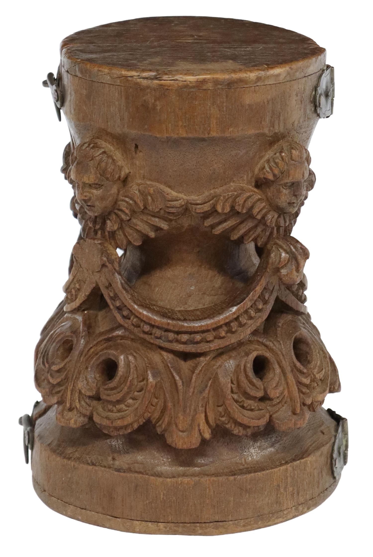 ECCLESIASTICAL CARVED COMMUNION CHALICE CASE (1 of 5)