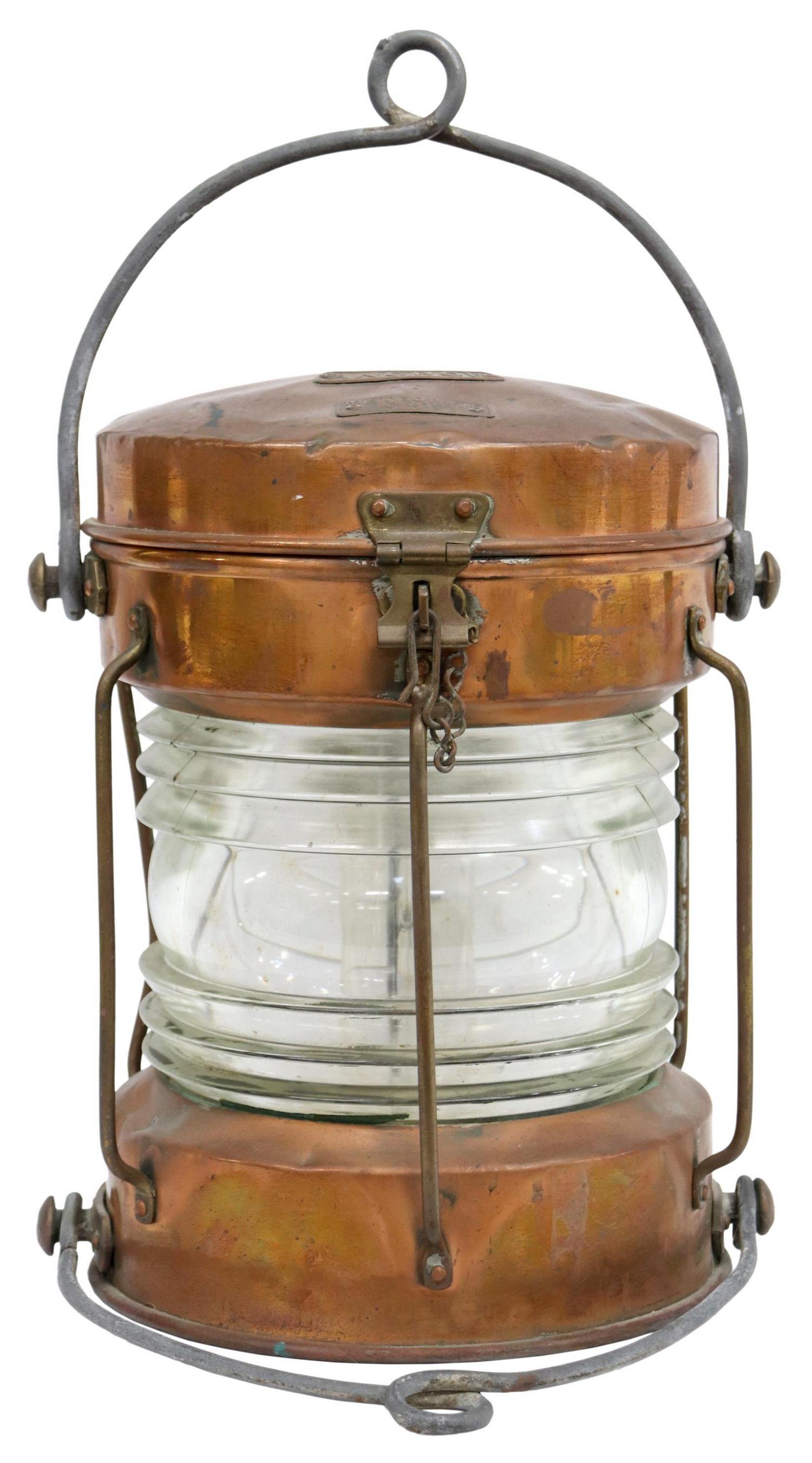 METEORITE SHIPS ANCHOR COPPER FRAMED LANTERN (1 of 5)