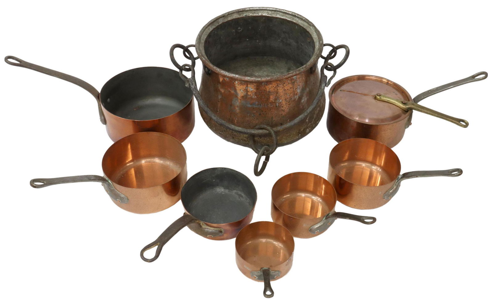 (9) FRENCH COPPER KITCHENWARE PANS & LIDS (1 of 7)