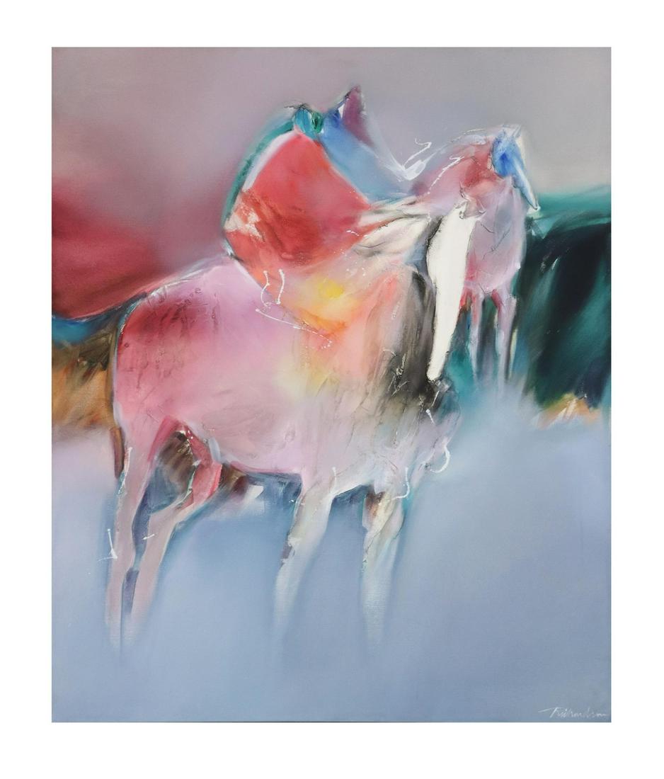 JEAN RICHARDSON (B.1940) RIDERS ON HORSEBACK (1 of 3)