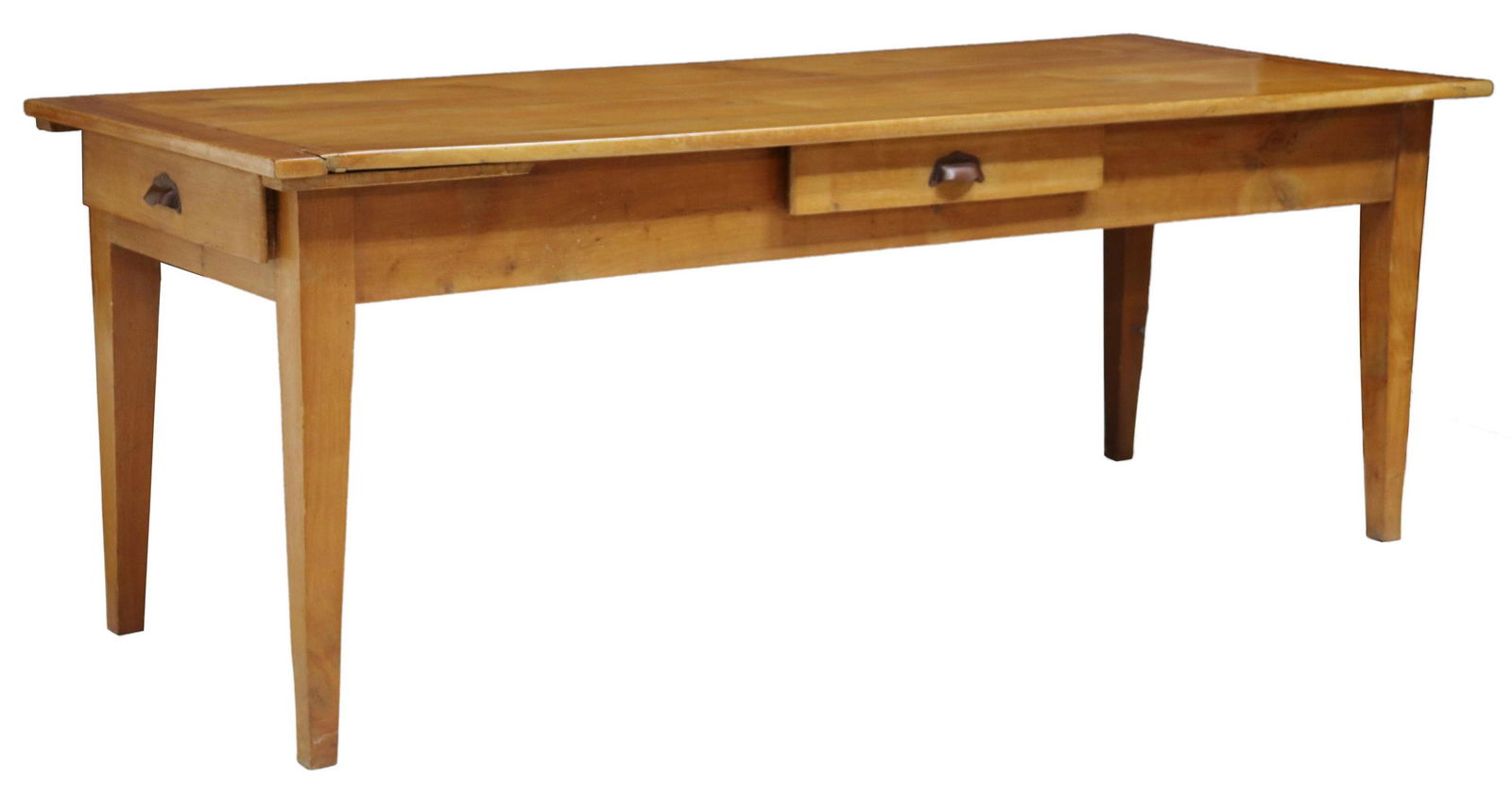 FRENCH PROVINCIAL FRUITWOOD FARMHOUSE TABLE, 78"L (1 of 5)
