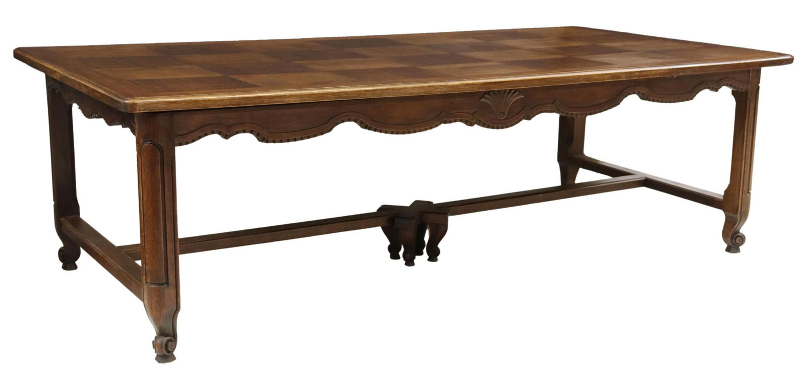 FRENCH LOUIS XV STYLE OAK DRAW-LEAF TABLE, 131"L (1 of 5)