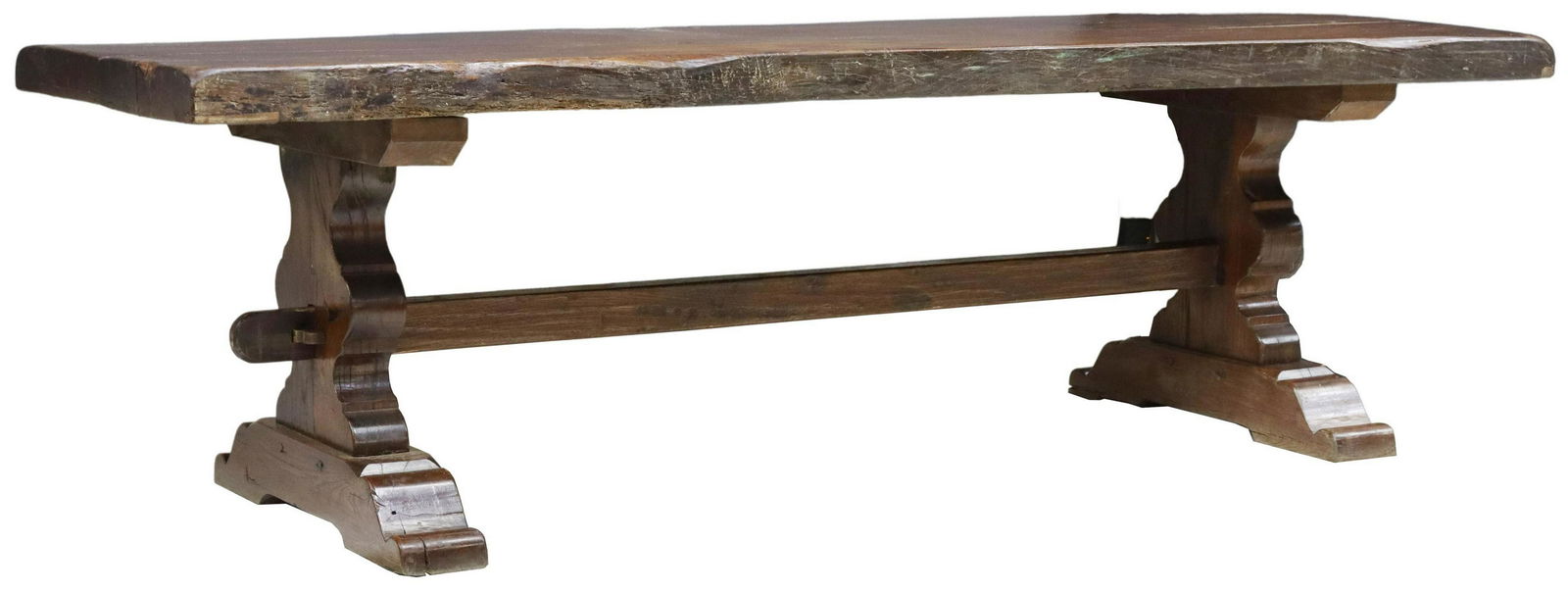 LARGE FRENCH OAK REFECTORY TABLE, 97.5"L (1 of 4)
