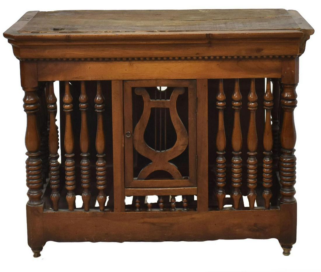 FRENCH CARVED WALNUT PANETIERE/ BREAD SAFE (1 of 4)