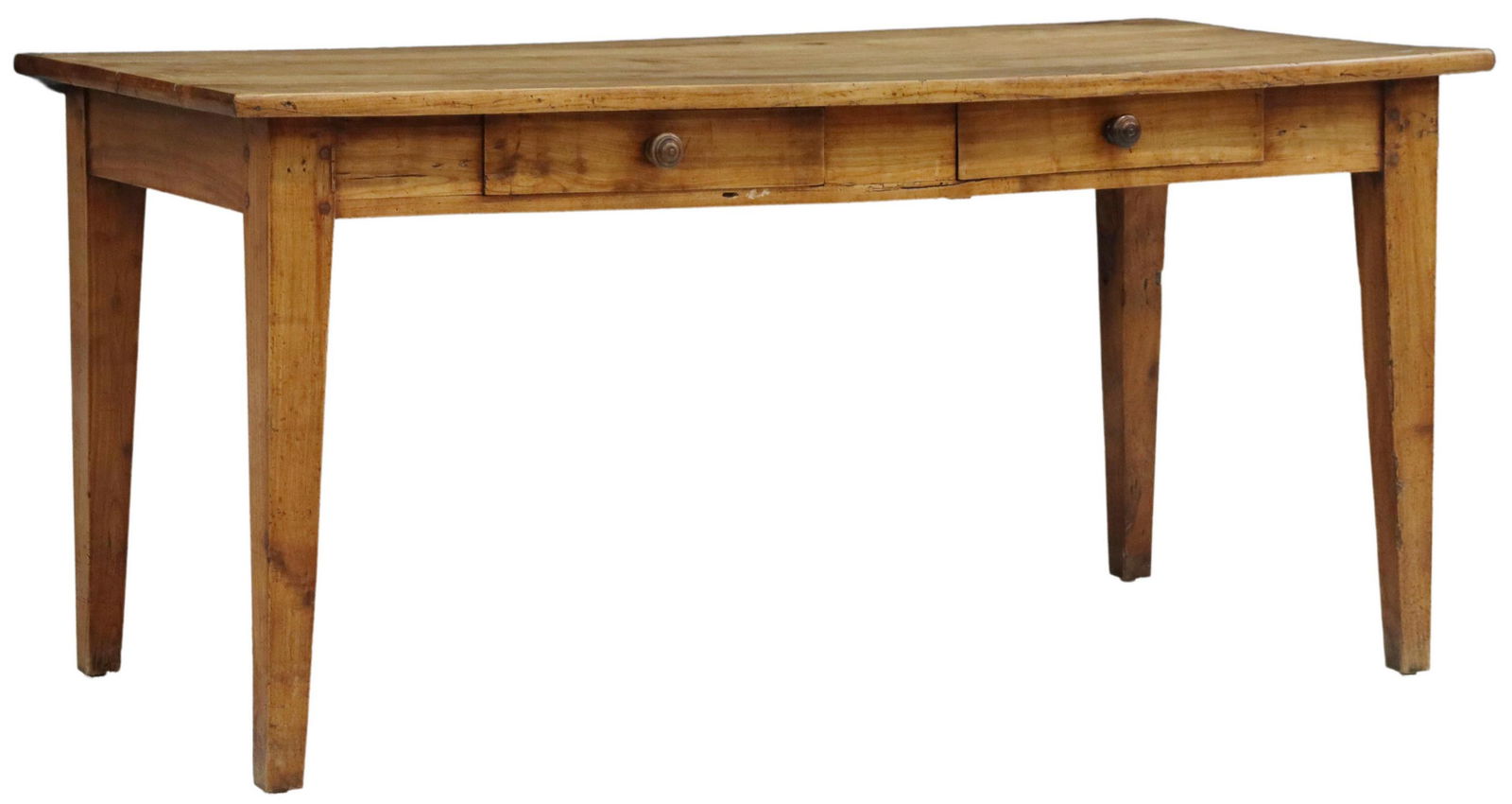 FRENCH FRUITWOOD FARMHOUSE WORK TABLE, 61"L (1 of 5)