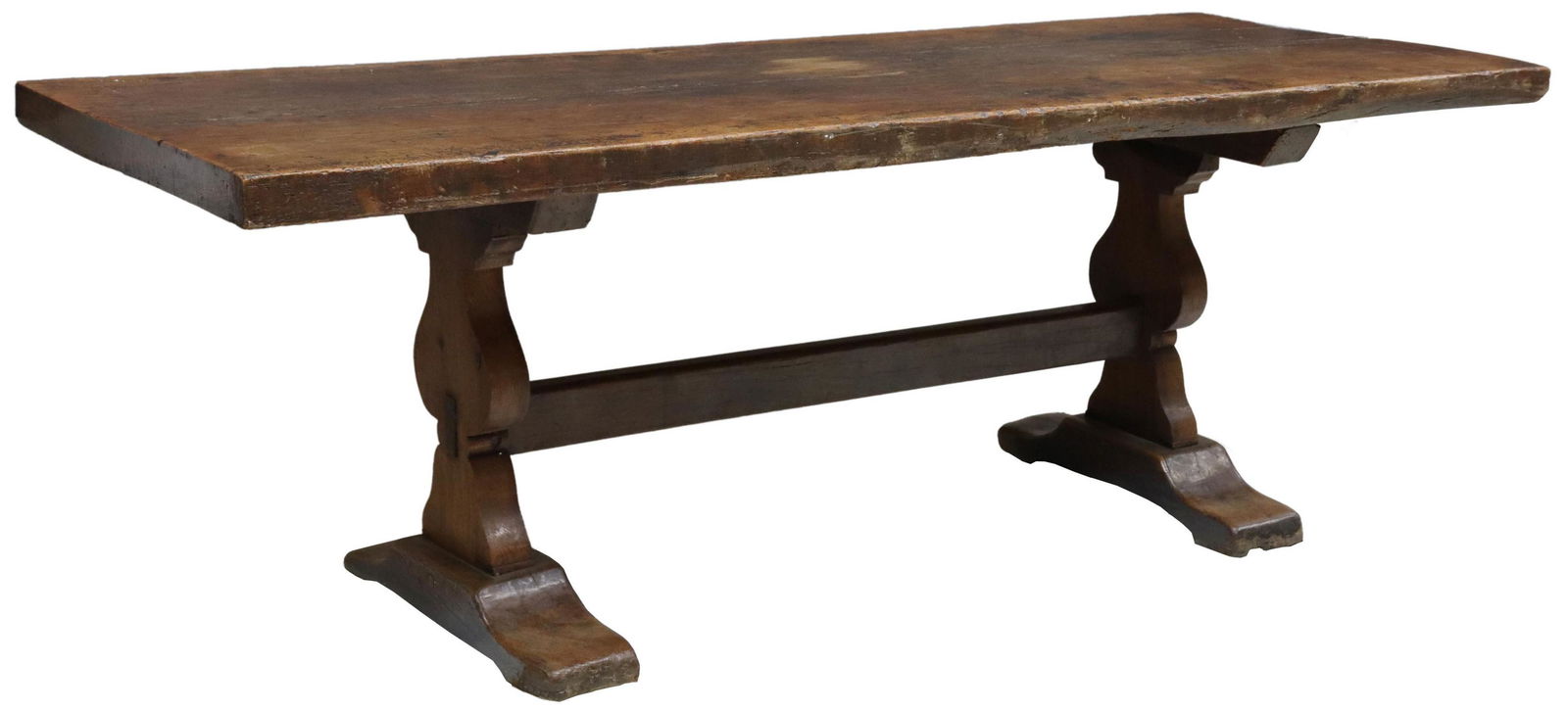 FRENCH PROVINCIAL OAK REFECTORY TRESTLE TABLE (1 of 4)