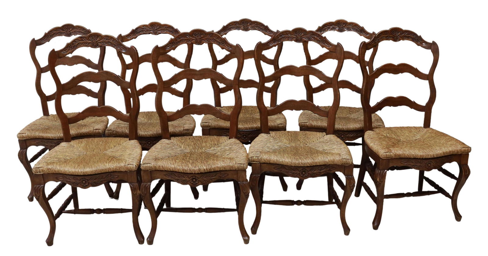 (8) FRENCH PROVINCIAL LADDER BACK DINING CHAIRS (1 of 5)